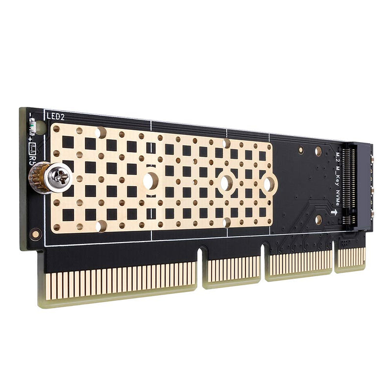 [Australia - AusPower] - NVME Adapter with Heat Sink fo M.2 NVME (M-Key) SSD to PCIE 3.0 X16 Expansion Card 