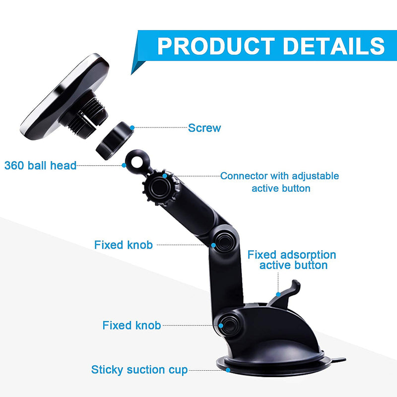 [Australia - AusPower] - Magnetic Phone Car Mount, Panvox Universal Dashboard Windshield Car Phone Mount Holder with Upgraded 3.2" Suction Cup,8 Strong Magnets Compatible with iPhone 11 Pro X XS Max XR Galaxy Note10 S10 