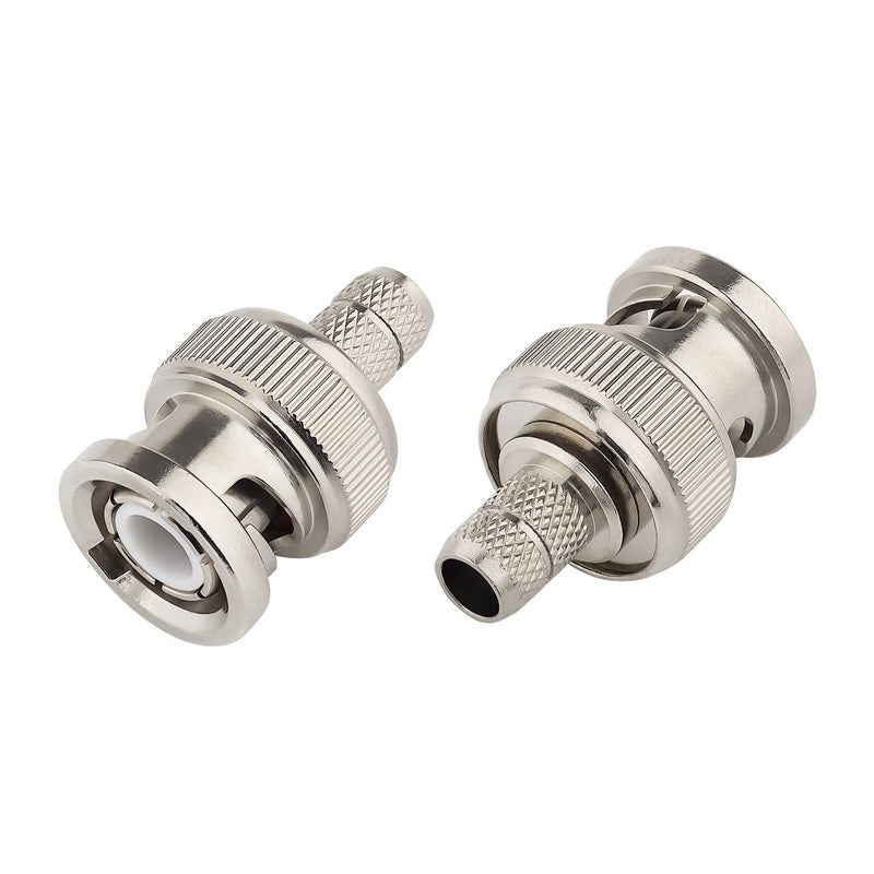 [Australia - AusPower] - MOOKEERF BNC Male Crimp Connector, BNC Q9 Male Plug Crimp Connector for RG8X LMR240 4D-FB RG8 Mini Coax Cable (Pack of 10) 