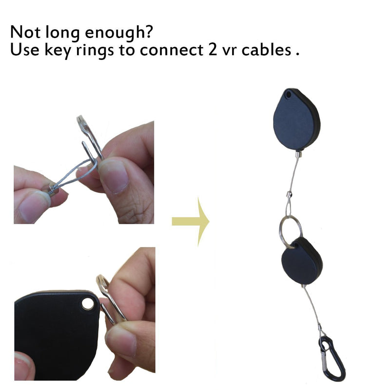 [Australia - AusPower] - (6 Packs) Orzero Lanyards and Adhesive Hooks for HTC Vive , Oculus Rift S ,Sony Playstation VR Virtual Reality Headset or Other Wired VR Games No More Cable Worries with VR Cable Management 