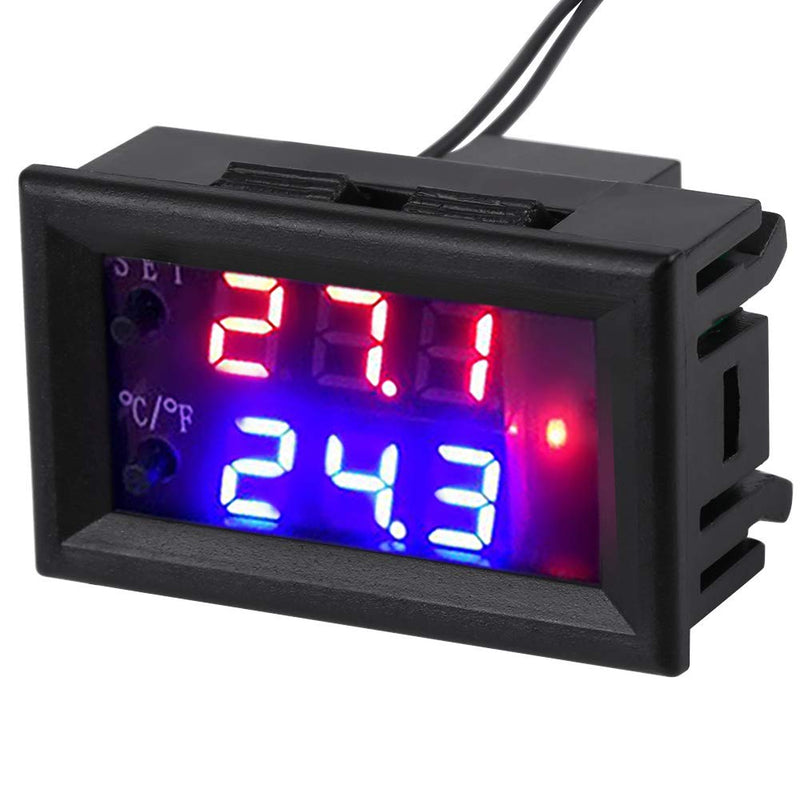 [Australia - AusPower] - DC 12V All Purpose Digital Temperature Controller Thermostat with Sensor Programmable Dual Color LED Display Monitor 