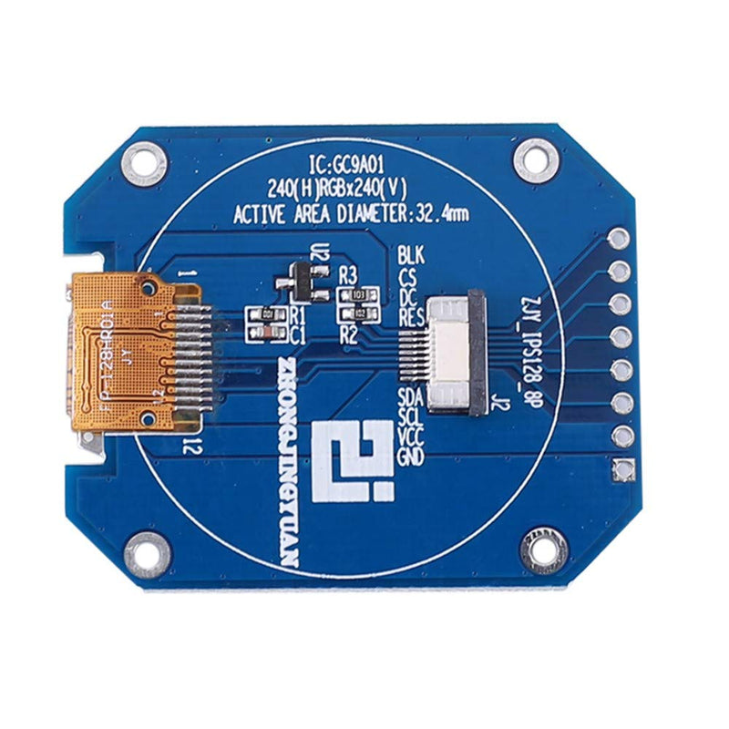 [Australia - AusPower] - DC 3.3V 1.28'' LCD Display Module, RGB 240x240 GC9A01 Driver SPI Interface 240x240 Resolution for Instrument Display, Mobile Devices and Display Equipment 