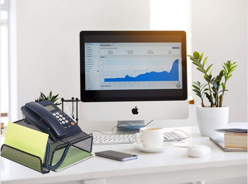 [Australia - AusPower] - 1InTheOffice Telephone Stand Desktop, Mesh 