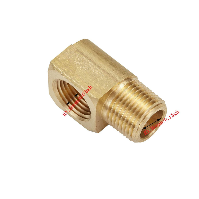 [Australia - AusPower] - Litorange 2 PCS Metals Brass Pipe Fitting 90 Degree Barstock Street Elbow 3/8" NPT Male Pipe x 3/8" NPT Female Pipe 