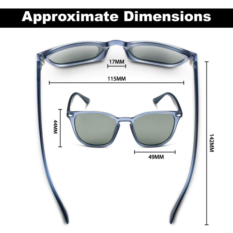[Australia - AusPower] - Flying Fisherman Muriel Polarized Sunglasses with AcuTint UV Blocker for Fishing and Outdoor Sports Crystal Blue Frames/Smoke Lenses 