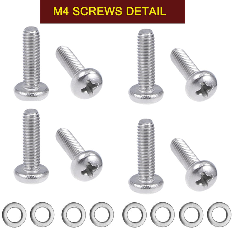[Australia - AusPower] - M4 Screws M4x12mm for TV Mount or Monitor 30 Inch or Small Set of 2 
