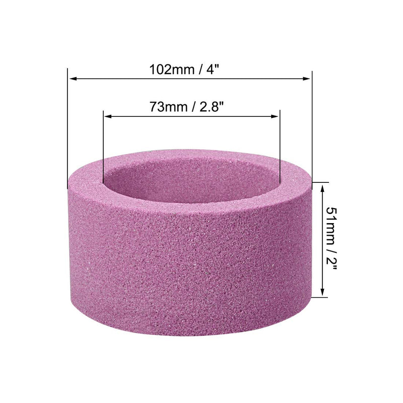 [Australia - AusPower] - uxcell 4-Inch Cup Grinding Wheel 80 Grits Pink Aluminum Oxide PA Abrasive Wheels 