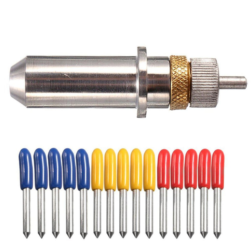 [Australia - AusPower] - GAOHOU 15pcs 30/45/60 Degree Vinyl Cutter Blade for Roland Cutting Plotter with Blade Holder - Tool Accessories Drill Bits - 15 x Blades for Cutting Plotter 