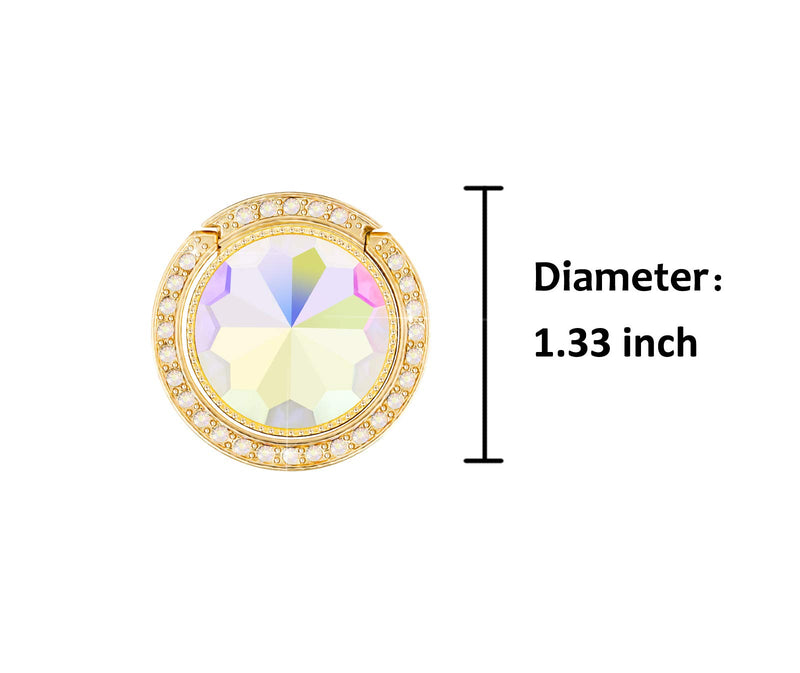[Australia - AusPower] - Glitter Bling Bling Phone Ring Holder,Sparkle Phone Ring Artificial Diamond Kickstand,Rhinestone Cell Phone Finger Ring Grip for Girls Women for Almost All Phones,Pad(Gold) Gold B 