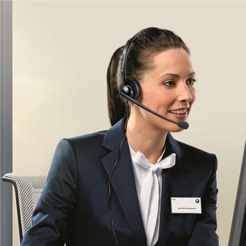 [Australia - AusPower] - Call Center Headset RJ9 Jack with Noise Cancelling Microphone, Landline Deskphone Headset with Mic Mute & Volume Control for Cisco Telephone 6941 7941 7942 7945 7960 7961 7962 7965 8945 