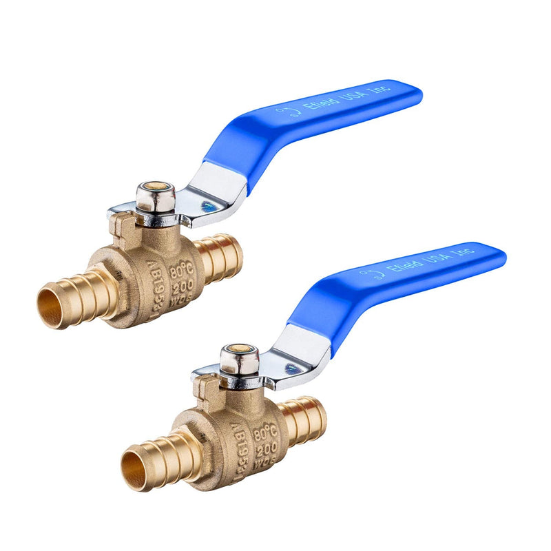 [Australia - AusPower] - (Pack of 4) EFIELD 3/4 Inch Pex Brass Full Port Shut-off Ball Valve for Hot and Cold Water, Lead Free Brass UPC Certified 