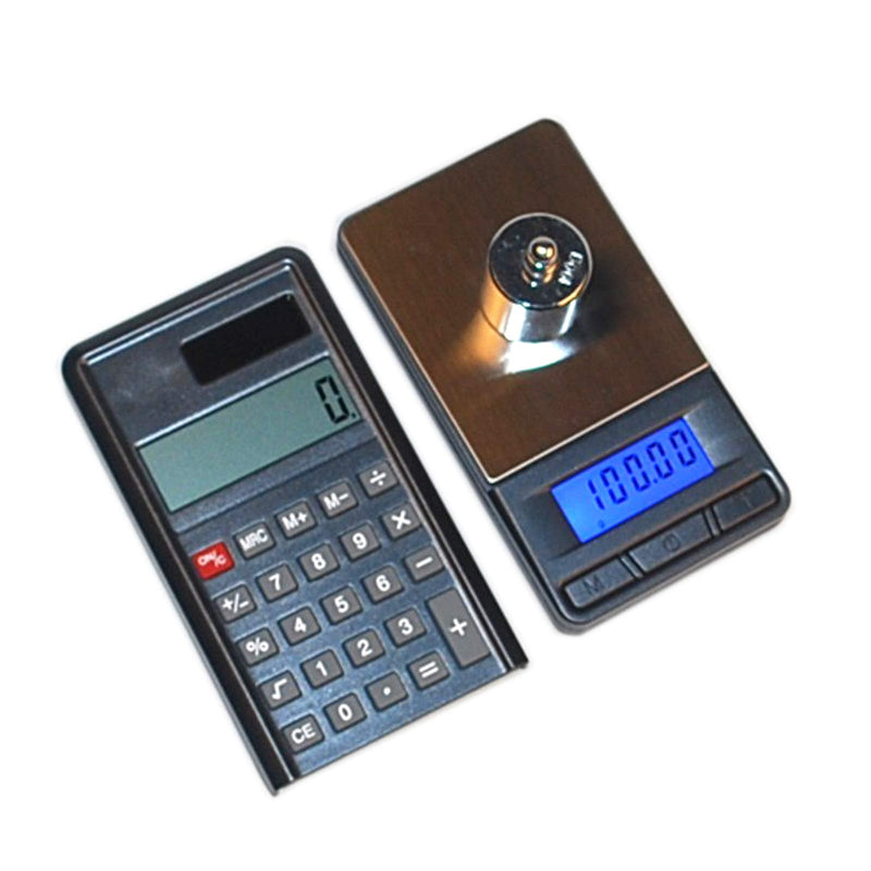 [Australia - AusPower] - 200g/0.01g Calculator with Hidden Digital Pocket Scale 0.001oz Accurate Smart Electronic Jewelry Stash Small Scale, 5 Units, LCD Backlit Display, Tare, Auto Off, Stainless Steel (Battery Included) 200g/0.01g 