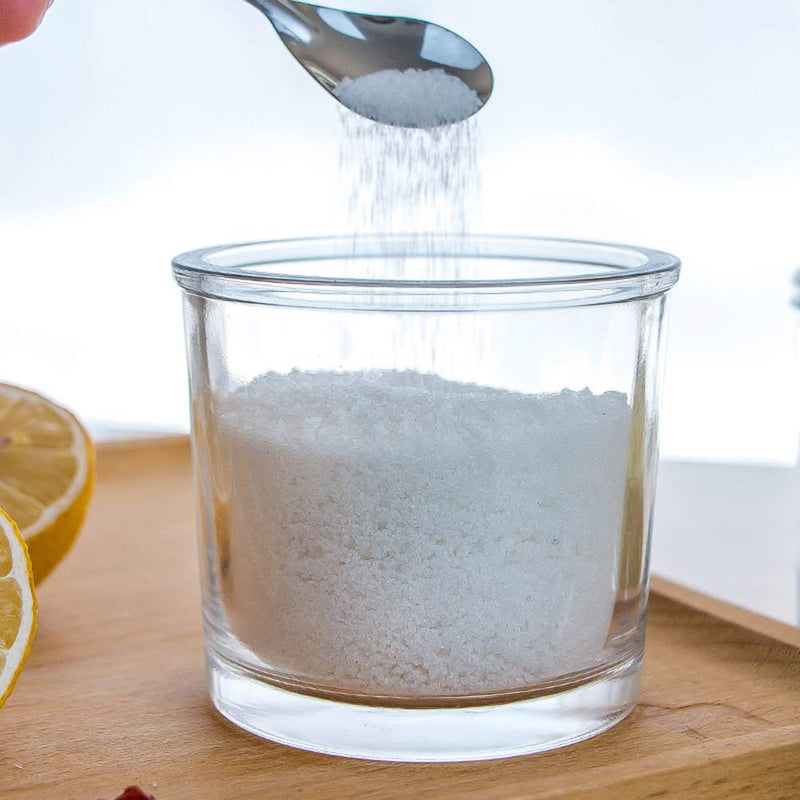 [Australia - AusPower] - 123Arts Glass Sugar Bowl Spice Jar with Lid and Stainless Steel Spoon Spoon 1pcs 