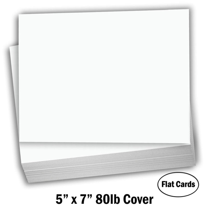 [Australia - AusPower] - Hamilco White Cardstock Thick Paper - Blank Index Flash Note & Post Cards - Greeting Invitations Stationery 5 X 7" Heavy Weight 80 lb Card Stock for Printer - 100 Pack 