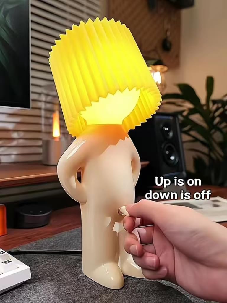 [Australia - AusPower] - Funny Bedside Table Lamp, Birthday Gifts for Men Women,Valentines Day Gifts for Him Her Boyfriend, Shy Boy Table Lamp, White Elephant Gifts for Adults,Funny Gifts for Men Women, Adult Gag Gifts Blue 