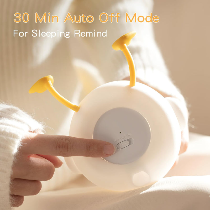[Australia - AusPower] - KinYiLO Cute Duck Night Lights for Kids Toddler, Ambient Nursery Nightlight, Soothing Lamp for Baby Room/Bedroom/Bedside, Rechargeable Battery,30 Min Timer 