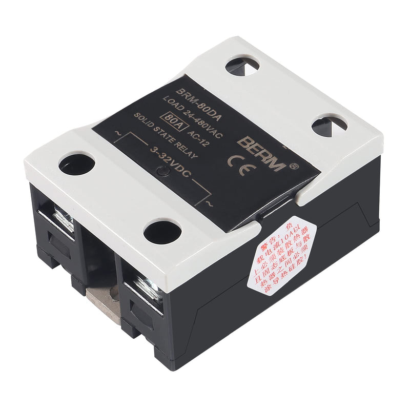 [Australia - AusPower] - Shuian SSR-80DA Solid State Relay DC to AC, Input 3-32V DC Output 24-480V AC. 