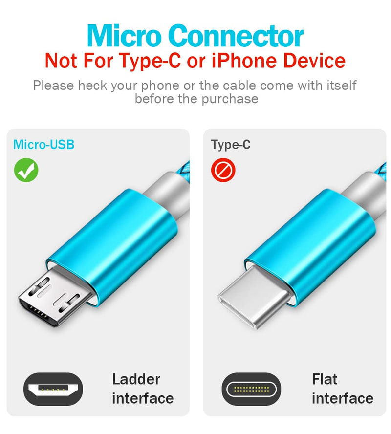 [Australia - AusPower] - Micro USB Cable 2pack 6ft Android Charger Cord Fast Quick Charging for Samsung 2016 Tab A 7.0 10.1, E 8.0, Kindle Fire Hd Hdx 7 8 10 Tablet, Phones Galaxy S7 S6 Edge, Note 5/4, J7 J3 Prime Star Pro 