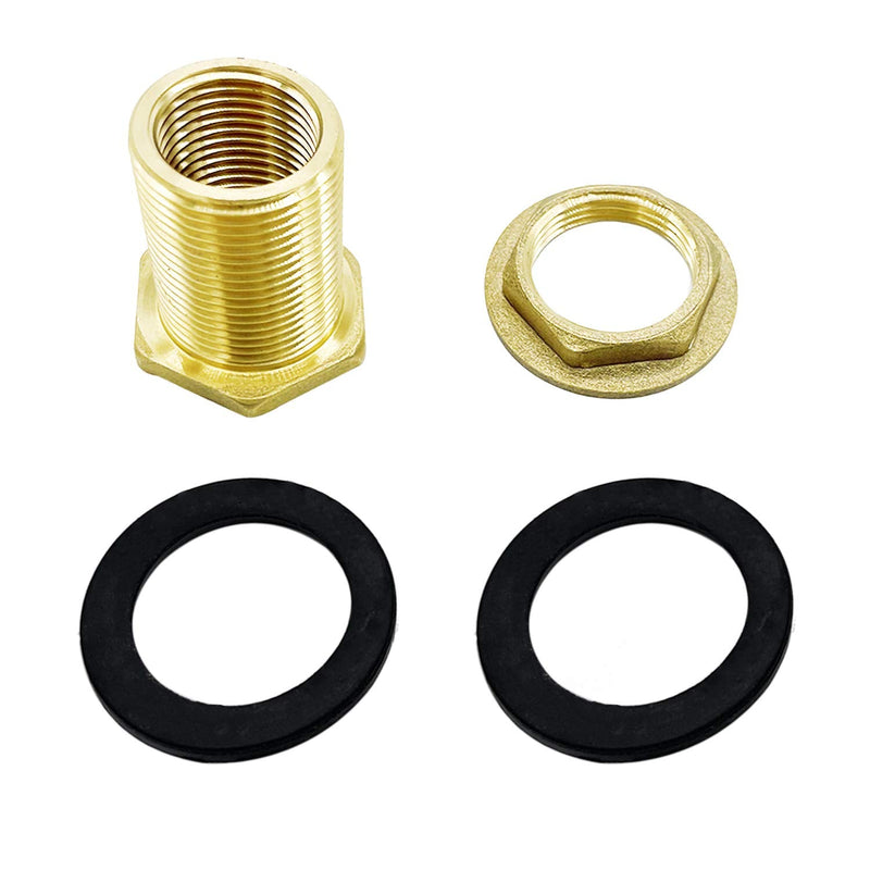 [Australia - AusPower] - Metaland 3/8" Female 1/2" Male Brass Water Tank Connector Bulkhead Tank Fitting for Rain Barrels, Aquariums, Tubs, Pools (Pack of 2) 3/8" Female-1/2" Male 