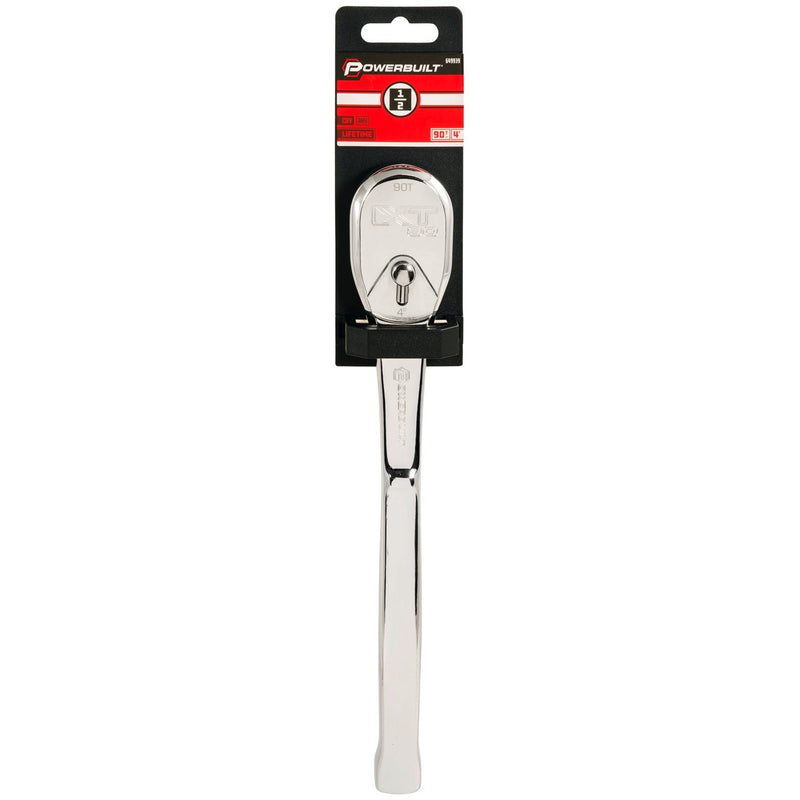 [Australia - AusPower] - Powerbuilt 1/2" Drive XT90 90 Tooth Professional Ratchet, Seal-Head Ratchet, Full-Polish, Long Handle - 649939 1/2" 