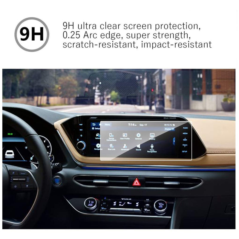 [Australia - AusPower] - MBSIX Tempered Glass Screen Protector Compatible with 2022 Sonata Touch Screen,HD Clear,Scratch-Resistant,Anti Glare,Protecting Hyundai 10.25 Inch Screen (10.25inch) 10.25 in 