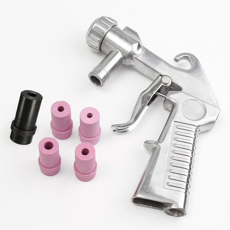 [Australia - AusPower] - Wogoboo Sandblaster Kit Abrasive Sand Blasting Gun Spray Gun Rust Remove with Air Quick Adapter for Sandblast Cabinets 