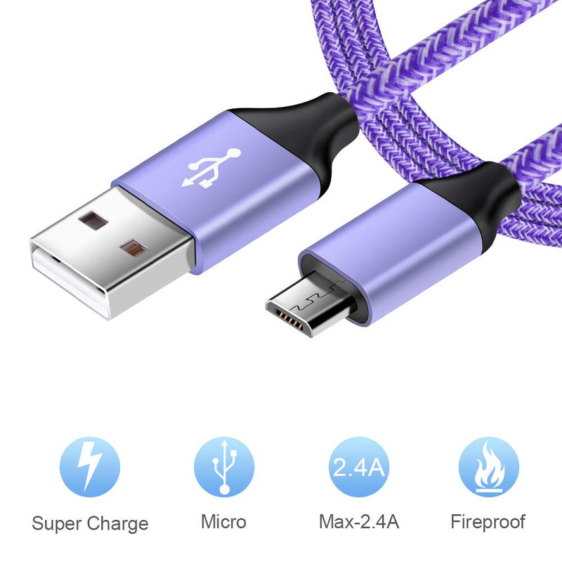 [Australia - AusPower] - Android Charging Block, Micro Charging Cable 6ft, Dual Port Wall Charger Plug with Fast Charge Phone Charger Cord Android Compatible for Samsung Galaxy S7 S6,Note 4 5,Tab S2,Kindle Fire 7,LG K8 K30 