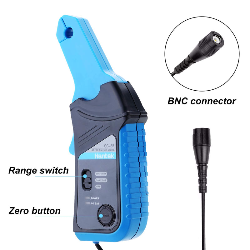 [Australia - AusPower] - Hantek CC-65 AC/DC Multimeter Current Clamp Meter with BNC Connector Up to 20 kHz 20mA to 65A DC 