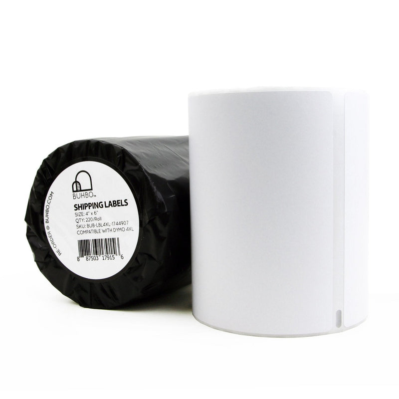[Australia - AusPower] - Buhbo Compatible with DYMO LabelWriter 4XL 4" x 6" Shipping Label 1744907, White (220 Per Roll) 1 Roll 