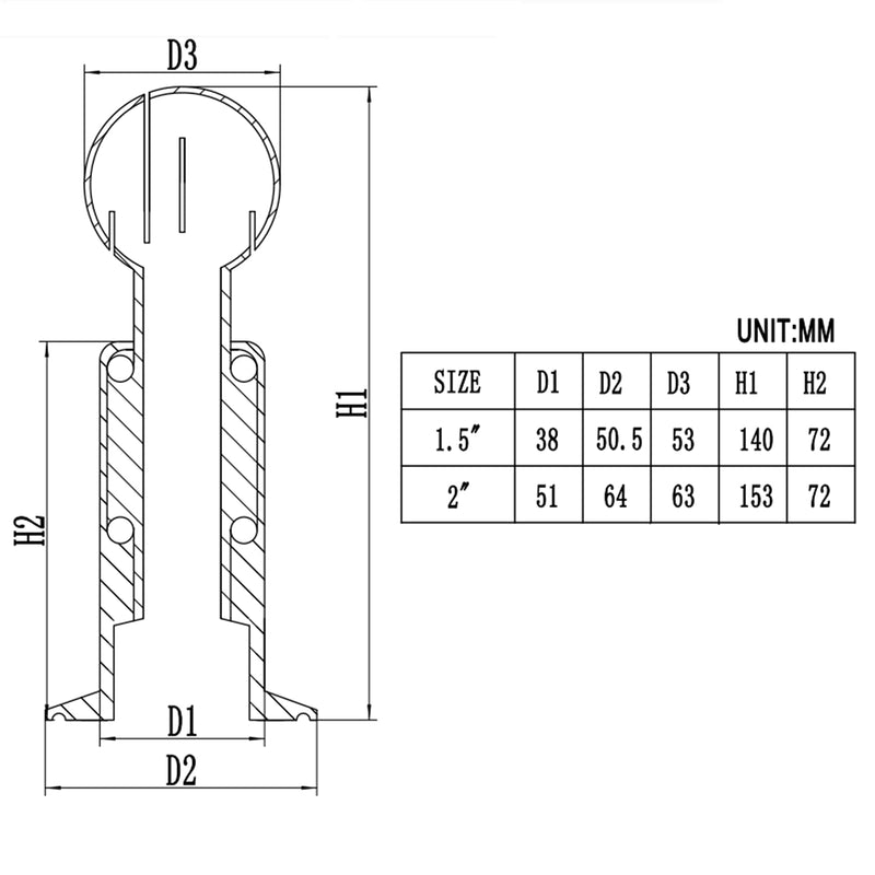 [Australia - AusPower] - DERNORD Rotary Spray Ball Clamp Type CIP Tank Cleaning Ball 360° Spray Pattern, Stainless Steel 304 (1.5" Tri Clamp Connection) 1.5" Tri Clamp Connection 