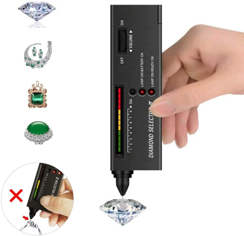 [Australia - AusPower] - Best Sellers Diamond Tester Pen+30X 60X Illuminated Jewelry Eye Loupe,Foldable Magnifying Jewelry Distinguish Tool,High Accuracy Professional Diamond Selector for Novice and Expert Diamond Tester+60X30X Loupe 