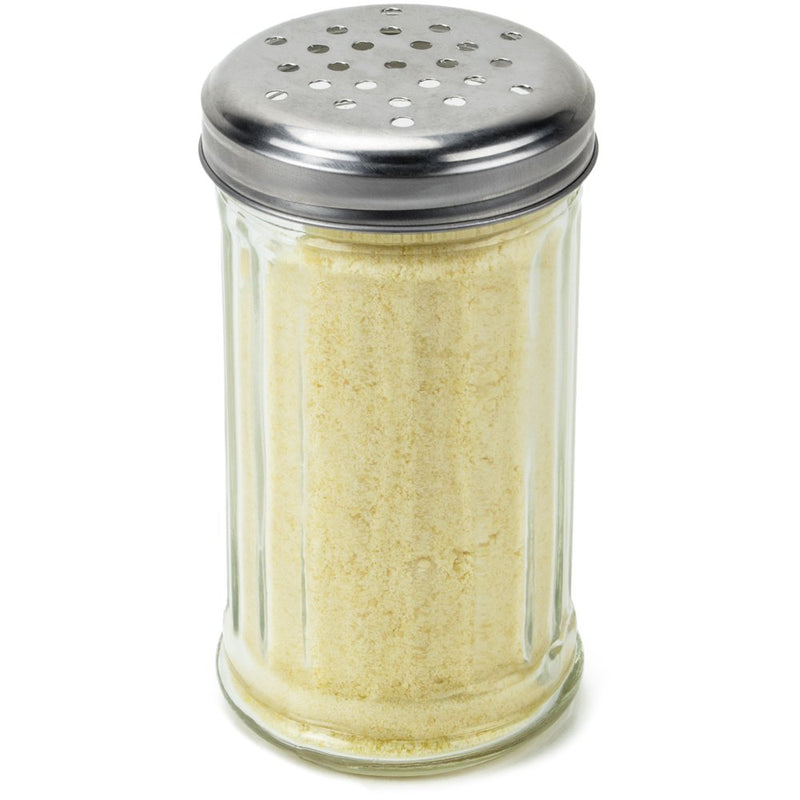 [Australia - AusPower] - Spice & Cheese Shaker - 12 oz. Glass Server with Metal Lid and Extra Large Holes for Parmesan and Mozzarella by Back of House Ltd. 