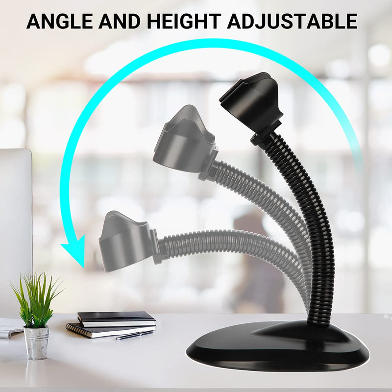 [Australia - AusPower] - Tera Barcode Scanner Stand Universal, Hands Free Barcode Scanning Bar-Code Reader Cradle Holder, Angle and Height Adjustable Head, for Supermarket Retail Store Library Logistic Warehouse 