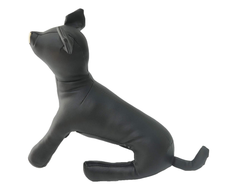 [Australia - AusPower] - Lovelonglong PU Leather Dog Mannequins Standing Models to Display for Dog Clothing Pet Shop Beige/Black S (Chihuahua) 9inch Back, 12inch Chest Black 