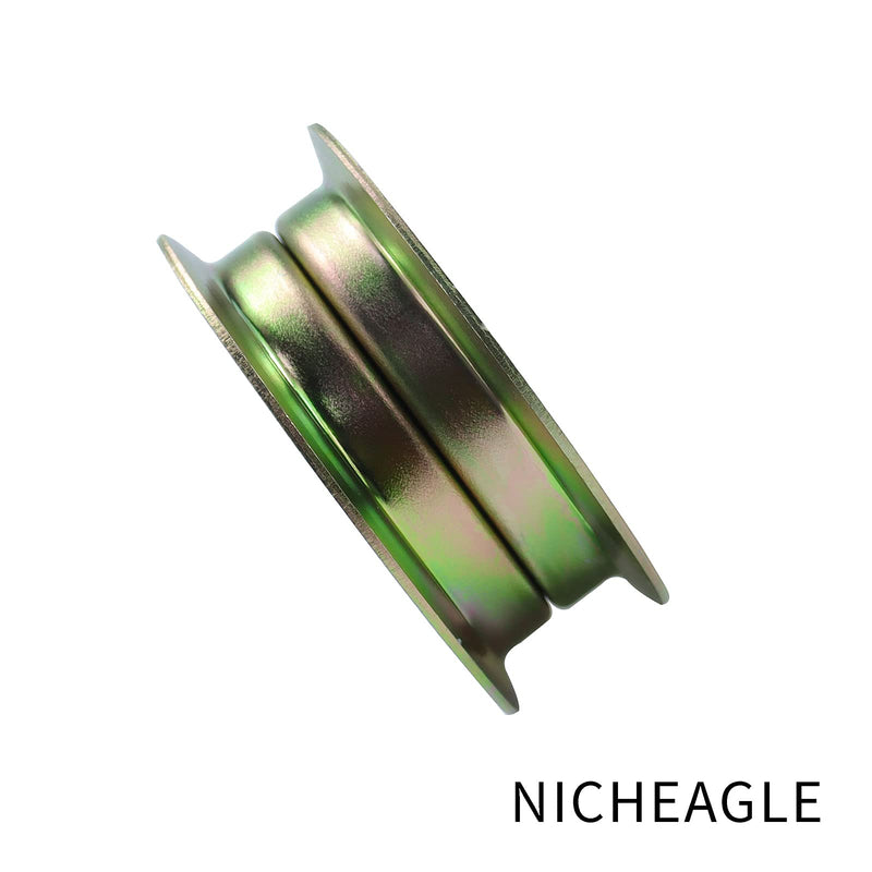 [Australia - AusPower] - NICHEFLAG 173901 Flat Idler Pulley for Husqvarna YTH180 GTH200 GTH205 YTH1746 Decks Replaces 156493 532156493 532173901 78-053 (1) 