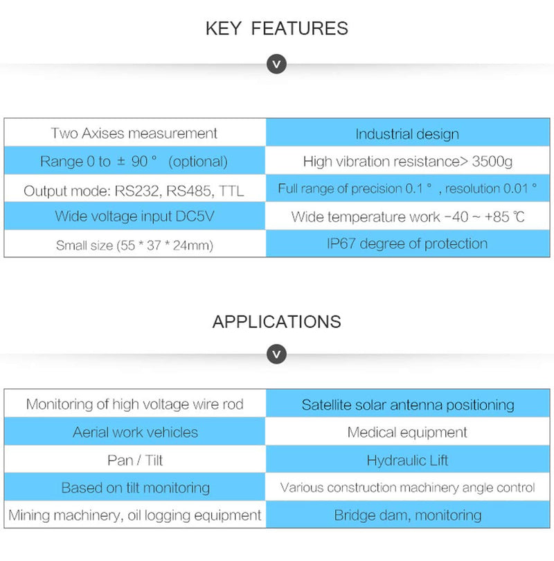 [Australia - AusPower] - 【SINDT-485 Modbus Accelerometer】High-Accuracy 200Hz MPU6050 3-Axis Acceleration+Gyro+Quaternion+2-Axis Angle(XY 0.05° Accuracy), IP67 Waterproof Tilt Sensor for Constructions Monitoring 