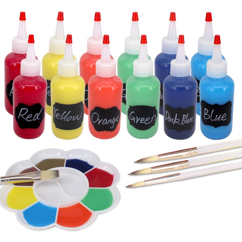 [Australia - AusPower] - Belinlen 12 Pack 4-Ounce Empty Plastic Squeeze Bottles with Red Tip Caps Multipurpose Squirt Bottle 4oz 12pack 