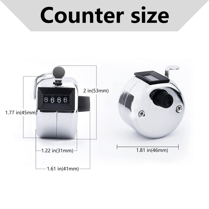 [Australia - AusPower] - ZHOOKQ Hand Tally Counter Alloy Clickers for Excavators,Truck Loading Count, Station People Counter, Flight Attendant Count, Clicker Counter Car Counter 