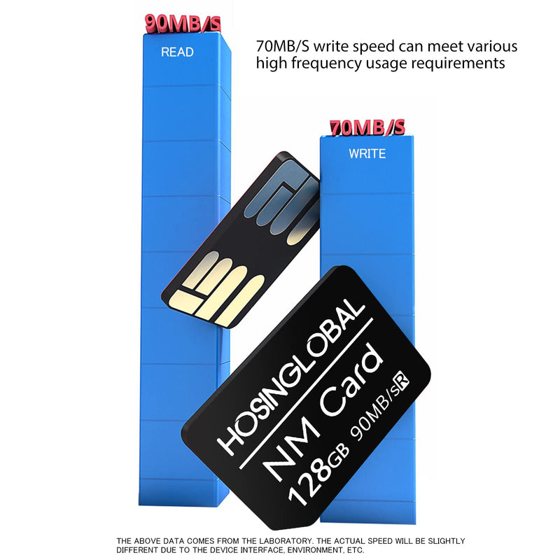 [Australia - AusPower] - Enhanced Version NM Card 128GB 90MB/S Nano Memory Card Nano Card only Suitable for Huawei P30/P30pro/P40 series/Mate20 Series/Mate30 Series Nano 128GB Card black 