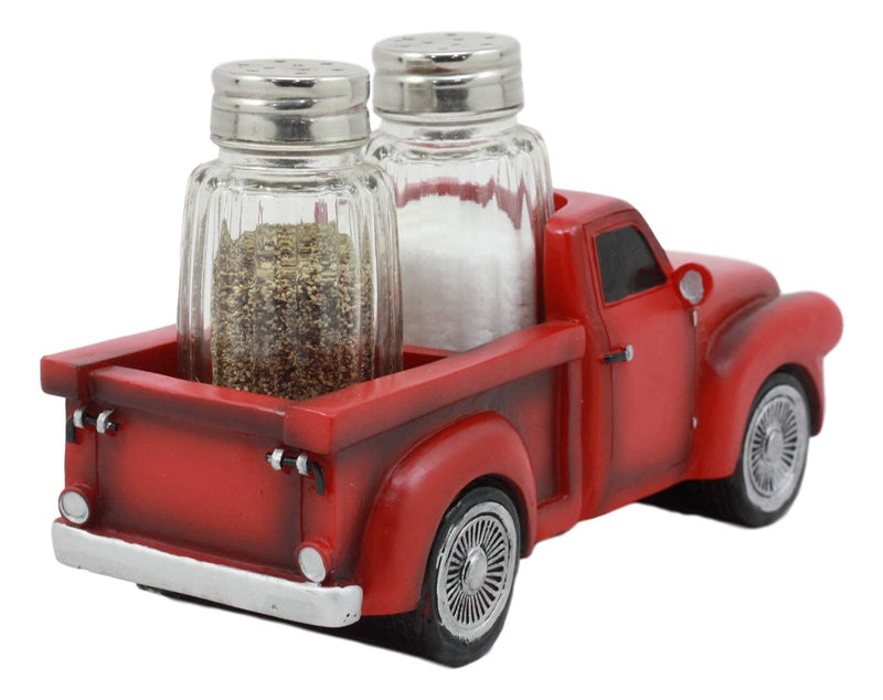 [Australia - AusPower] - Ebros Classic Old Fashioned Red Pickup Truck Figurine Holder For Glass Salt And Pepper Shakers Kitchen Decor Statue (S&P Shakers) S&P Shakers 