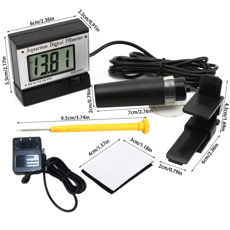 [Australia - AusPower] - Digital PH Monitor Mini PH Meter ABS Quality Material Water Quality Tester 110V US Plug for Aquariums 