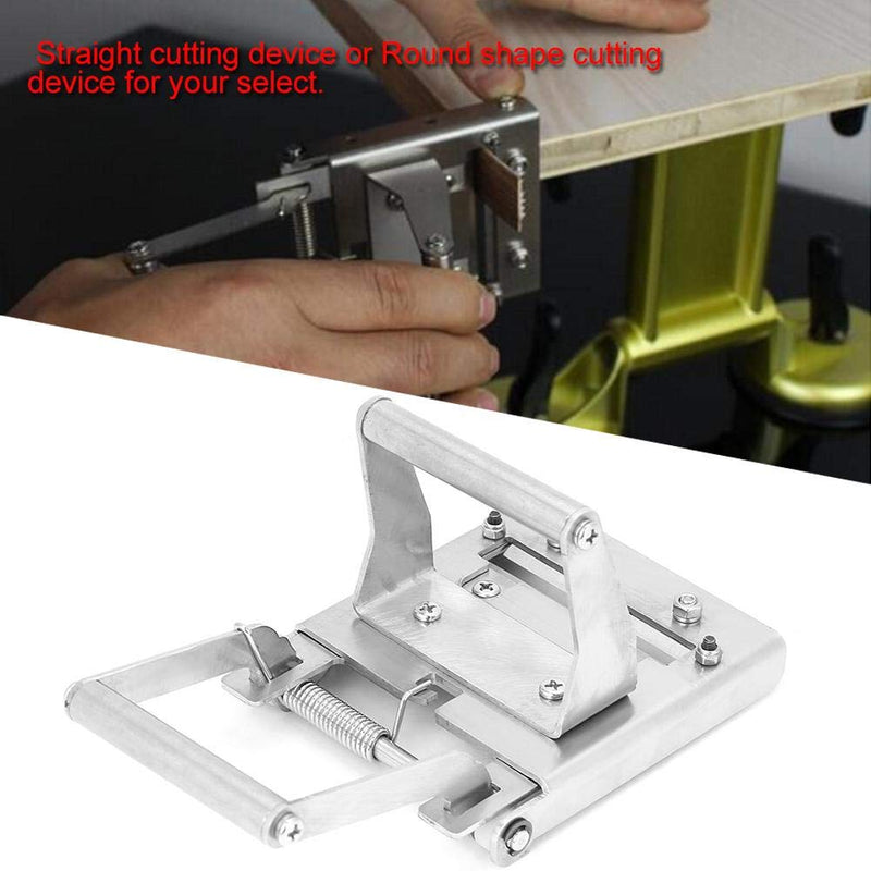 [Australia - AusPower] - Edge Banding Trimmer, Stainless Steel Edge Cutter Banding Trimmer Machine Portable for Straight Round Finished 