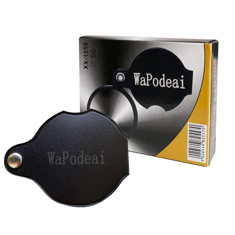 [Australia - AusPower] - Wapodeai 2pcs 10x Small Pocket Magnify Glass Premium Folding Mini Magnifying Glass with Rotating Protective Sheath, Apply to Reading, Science, Jewelry, Hobbies, Books, 1.96in 