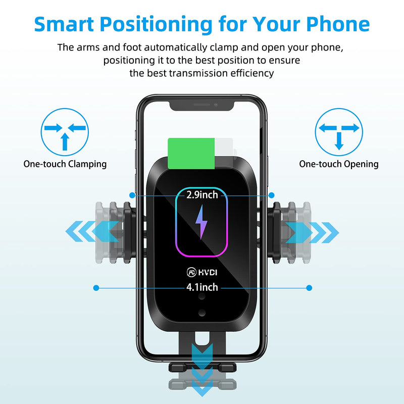 [Australia - AusPower] - Enomol Wireless Car Charger CD Slot Phone Mount, Auto-Clamping 15W Qi Fast Charging Infrared Smart Sensor Air Vent Cell Phone Holder,Compatible with iPhone 13 Pro Max 12 11 X 8,Samsung S21 S20 S10 S9 