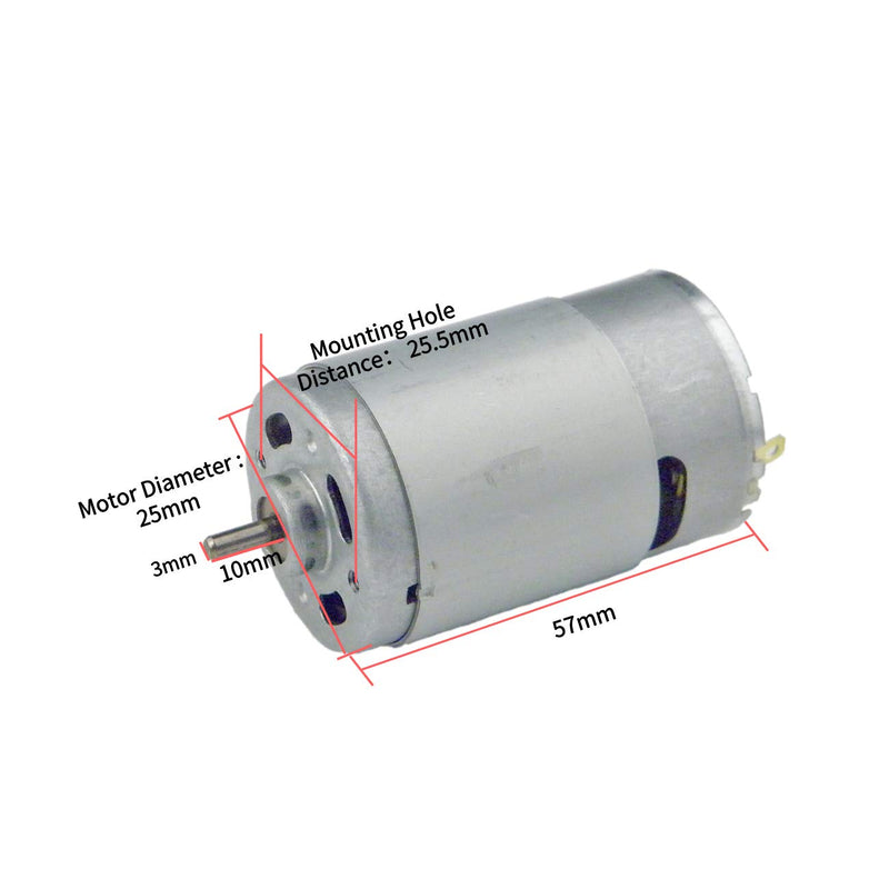 [Australia - AusPower] - CHANCS 555 Brushed DC Motor 24V 3500RPM High Torque Ventilator Guard Suit for Traxxas R/C and Power Wheels PCB DIY Electric Drill 555 DC Motor 