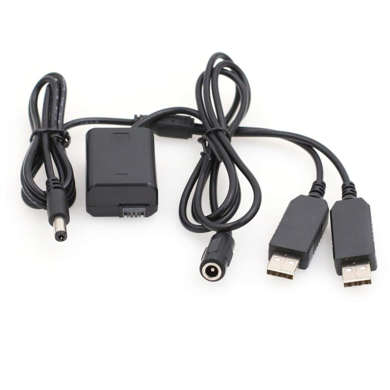 [Australia - AusPower] - SZRMCC Double USB DC 5V to NP-FW50 DC Coupler Dummy Battery for Sony A7 A7S A7R A7SII a5100 a6300 NEX Series Camera 