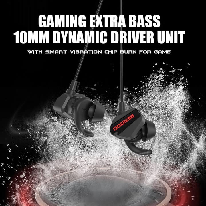 [Australia - AusPower] - BENGOO G20 Gaming Earbuds, Gaming Bass Earbuds, Gaming Earbuds with Microphone, Gaming Earphones for PS4 PS5 PC Xbox One iPhone Super Nintendo, Wired Earbuds with Mute and Volume Control, 3.5mm Jack 