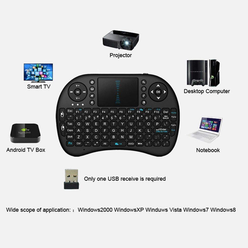 [Australia - AusPower] - Mini Wireless Keyboard - 2.4GHz Controller with Touchpad Mouse Combo by TV xStream, Compatible with Android TV Box, IPTV, HTPC, Smart TV, PC, X-Box,etc. 