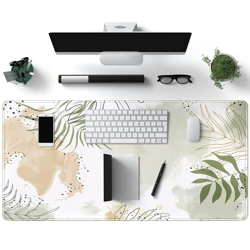 [Australia - AusPower] - Keyboard mat Kawaii Mousepad Matcha Green Plant Abstract Accessories Desk pad Mouse mat Desk mat for Desktop Gamer Girl Accessories Office Accessories for Women Pink Desk Organizer Large Gaming Pads … 