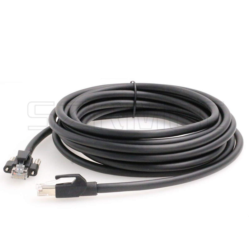 [Australia - AusPower] - SZRMCC High Flexible Shielded Locking RJ45 to RJ45 Gigabit Network Cable for Basler AVT Hikvision Cognex CCD Industrial Camera (5m) 5m 